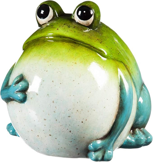 New Creative Evergreen Garden Portly Frog Ceramic Outdoor Figurine