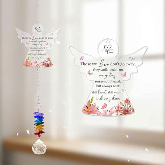 1 Layered Ornament Suncatcher - Still Loved Still Missed - Angel - Funeral Gift for Women, Men - Memorial Gifts for Loss of Loved One - Remembrance Keepsake - Mother's Day