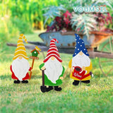 Gnomes Decorations for Yard,Metal Gnomes Decorative Garden Stakes，Garden Ornaments for Outside Yard Lawn,Outdoor Porch Patio (Mix)