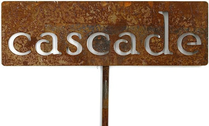Classic Metal Garden Markers Clearance Items 20 to 33 Inches Tall (custom 20", Naturally Rusted)