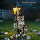 Solar Garden Owl Statue Lights,Large Owl Figure with Solar Lights Lantern,for Outdoor Landscapes, Courtyards, Paths,Outside Patio Lawn Sculpture Decorated，Gifts for Women, Owl Lover