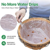 AMAGABELI GARDEN & HOME 4 Pack 12 Inch Metal Plant Hanging Baskets Planter Flower Pots Outdoor Indoor Wire Hanging Basket for Vegetable with Coco Fiber Liners for Garden Home Porch Decor