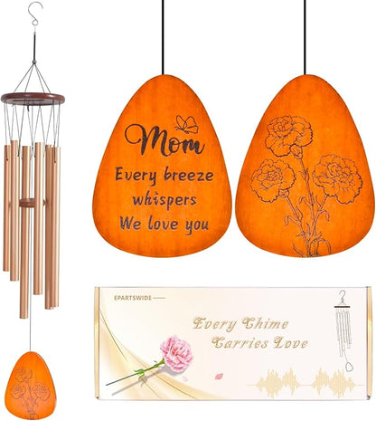 Gifts for Mom, 35'' Moms Wind Chimes, Thanksgiving Mother's Day Christmas Valentines Day Gift for Mom, Mother Birthday Gift from Daughter Son, Love Reminder Gifts