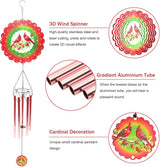 Wind Chimes with Cardinal Wind Spinner, Gifts for Mothers Day Grandma Mom Women Birthday Retirement Teacher, 31" Windchimes Outdoor Decor Hanging Mobile for Garden Porch Patio Backyard