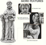 YOLENY St Francis Garden Statue Outdoor, 30.7" H Saint Francis of Assisi Statue Outside Religious Sculpture for Patio Decor