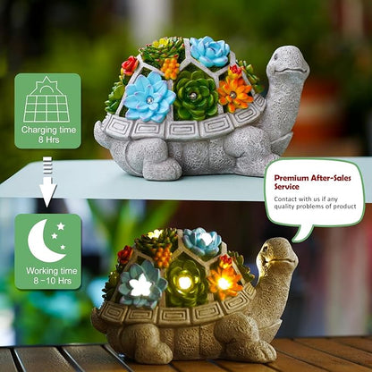 Qeeman Garden Outdoor Decor Statues: Figurine Decorations Ornaments Patio Art Balcony - Birthday Gifts for mom Grandma Women