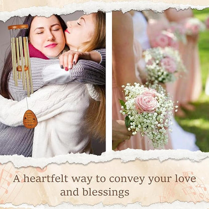 Gifts for Sister Women Best Friend Bestie Aunt Nana Friendship - Birthday Mothers Day Christmas Thanksgiving Wedding Graduation Valentines Day Thank You Gift Ideas Wind Chimes