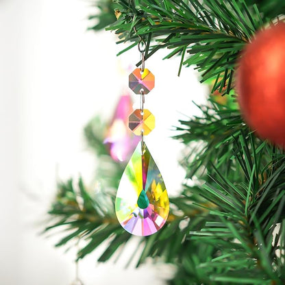 kanpura 25pcs 50mm Crystal Prisms Chandelier Suncatcher Beads Replacement Colorful Hanging Crystals for Chandeliers Window Wedding Party Decor
