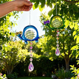 Garden Suncatcher,2 Pack Turtle Suncatchers with Crystal,Metal Sun Catchers Indoor Window Ornament for Outdoor Indoor Home Garden Decoration
