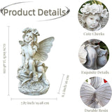 12.8 '' Outdoor Angel Statues for Garden - Fairy Garden Figurines, Lovely Flower Fairy Garden Decor, Ornaments for Patio, Yard, Lawn, Gifts for Mom, Grandma