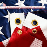 American Flag 2X3 Ft, Multipurpose Heavy Duty US Flag, 4 Brass Grommets, Handmade Embroidered Stars & Sewn Stripes, UV Resistant Outdoor Flag, Indoor Wall Hanging for Bedroom, Patio, Porch