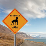 Dalmatian Crossing Xing Sign Beware of Dalmatian Dog Metal Sign Dalmatian Funny Warning Sign Crossing Zone Sign for Farm Yard Front Door Indoor Outdoor Street Sign 15x15in