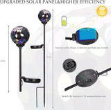 VCUTEKA Solar Lights Outdoor Decorative - Mosaic Solar Garden Light Waterproof LED Pathway Stake Light for Landscape Lawn Patio Yard Decoration, 1 Pack