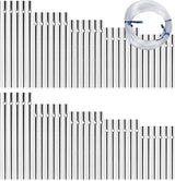 60 Pieces Wind Chime Tubes Parts Supplies Windchime String Metal Tubes for Crafts DIY Wind Chimes for Adults Arts and Crafts