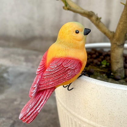 Bird Statue Outdoor Plants Pot Hanging Decor Garden Animal Sculpture for Tree Fence Balcony Patio Lawn Yard Ornaments