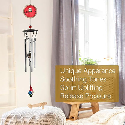 Wind Chimes for Outside 24" Red Fairy Garden Door Wind Chimes Outdoor Home Patio Garden Decor Windchimes Outdoors Gift Ideas for Women Mom Grandma Sisters
