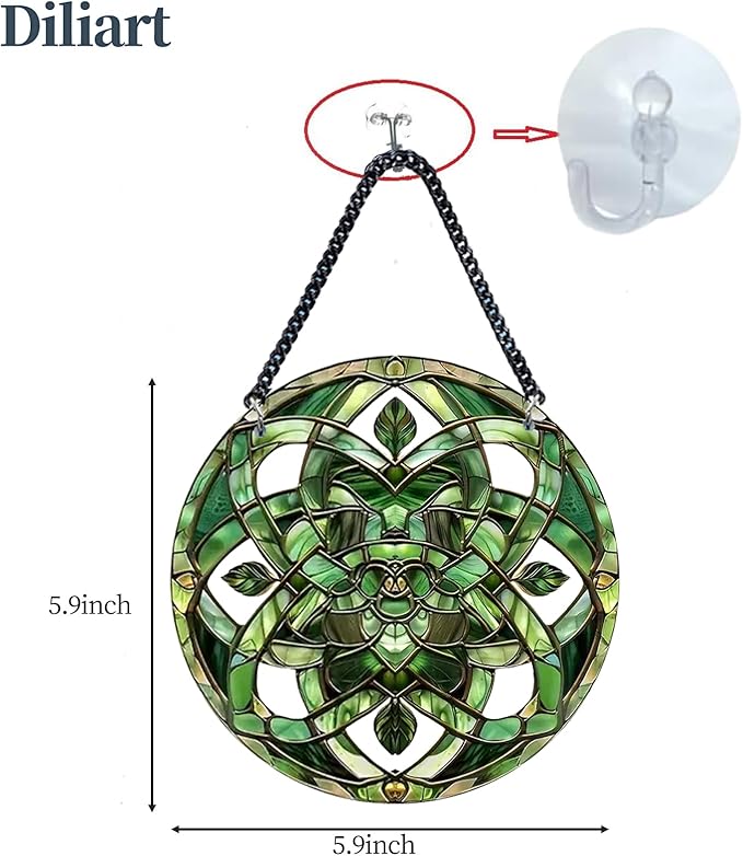 Celtic Knot Plexiglass Suncatcher - Sun Catchers Indoor Window, Window Decorations for Glass Windows - Symbolic Hanging Decoration, Perfect for History Lovers and Celtic Culture Enthusiasts