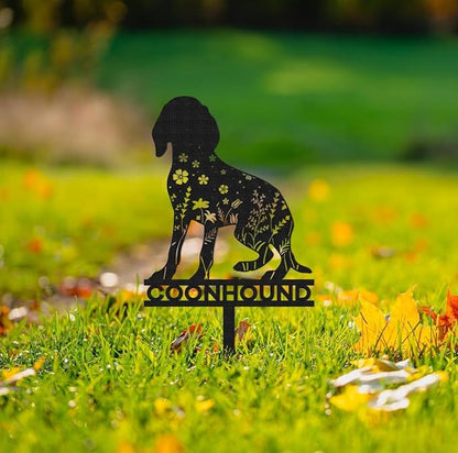 Custom Coonhound Memorial Stake Sign,Pet Grave Markers Metal Sign With Stake,Pet Loss Gift,Sympathy Sign,Remembrance Stake,Coonhound Art,Coonhound Garden,Coonhound Stake,Coonhound Sign