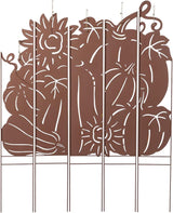 Glitzhome 41.75" H Fall Pumpkin Patch Combo Yard Stake, Metal Thanksgiving Pumpkins Sunflower Yard Signs, Decorative Pumpkin Garden Stake for Home Fall Autumn Harvest Halloween Patio Lawn Decor