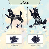2 Pcs Black Dog Silhouette Cute Metal Dog Decor for Dog Lovers Decorative Garden Stakes for Yard Garden Lawn Outdoor Decorations (Dog)