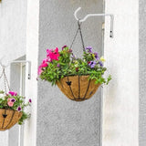 MrMrKura 2 Pack 6 Inch Hanging Plant Bracket, Metal Plant Hangers, Wall Mount Planter Hooks for Bird Feeder Hanger/Lanterns/Wind Chimes (White)