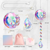 Crystal Suncatcher Ornament, Hanging Decoration with Gifts Box and Card, Perfect for Momter's Day Home Decor Window Christmas Birthday Gifts for Women Her Crystal Decor