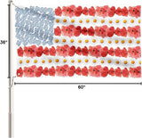 AVOIN colorlife Myosotis Poppy Memorial Day House Flag 3x5 FT Double Sided Outside, Patriotic American Flag Yard Outdoor Decoration