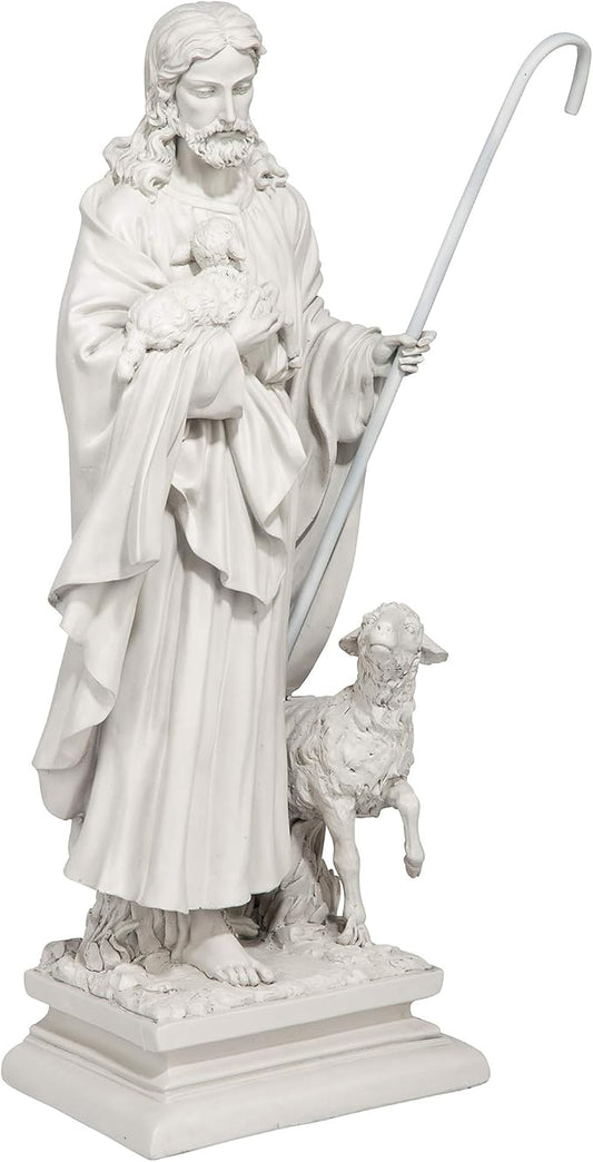 Design Toscano Jesus, The Good Shepherd Garden Statue: Large