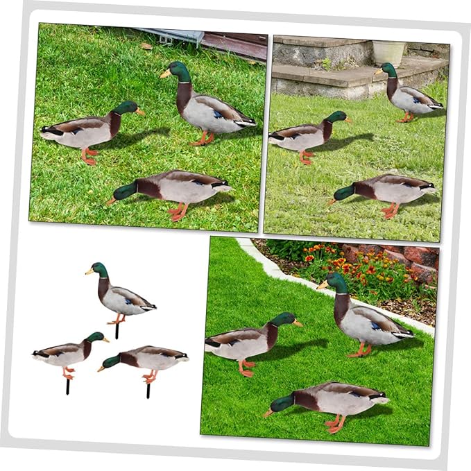 YARNOW 3pcs Acrylic Garden Stake Decor Charming Outdoor Lawn Insert Dusk Pattern for Vibrant Garden Art and Landscape Design