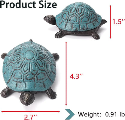 Cast Iron Turtle Hidden Key Holder for Outside