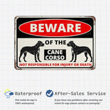 Beware Of The Dog Cane Corso Sign Aluminum Metal Tin Signs Outdoor Yard Sign Warning Sign For Fence Yard Home Kitchen Farm Garden Wall Decor 8x12 Inch