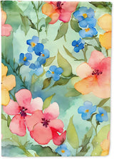Caroline's Treasures Alaska Forget-me-nots in Watercolor Garden Flag Mailbox Flag Decorative Yard Flag Banner Outside Patio Artwork Yard Flower Beds, Garden Size, Multicolor