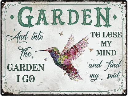 Bnesi Garden Signs for Outside Rustic Garden Home Outdoor Sign Decor Gift for Mothers Day, Grandmas Humming Bird Outside Sign Decoration Welcome Sign Patio Signs and Decor Outdoor (Pink, Star)