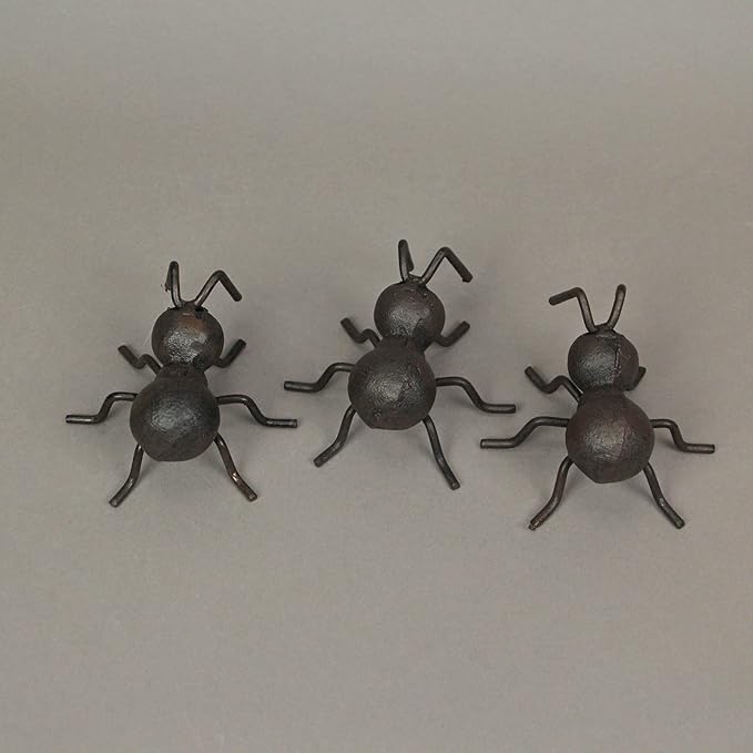 Upper Deck Set of 6 Cast Iron Ant Sculptures Home Garden Decor Metal Outdoor Statue Yard Art