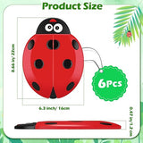 Landical 6 Pcs Ladybug Stepping Stone Garden Stepping Stones Walkway Decorative Stone for Garden Decor Outdoor Flower Beds Yard Decorations