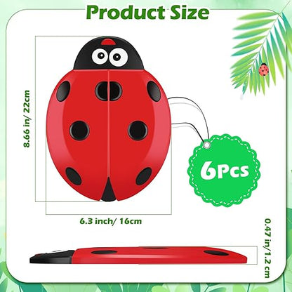 Landical 6 Pcs Ladybug Stepping Stone Garden Stepping Stones Walkway Decorative Stone for Garden Decor Outdoor Flower Beds Yard Decorations