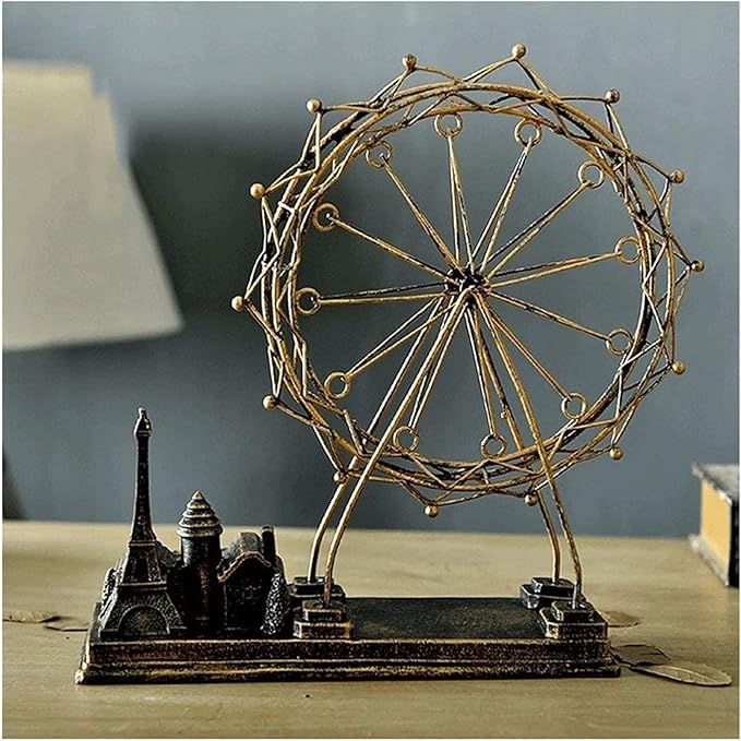 Garden Ornaments Decor Statue Outdoor,Outdoor Garden Sculpture Ornaments Art Iron Sculpture, Statue Romantic Metal Ornament Figurine Home & Office Decoration