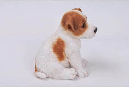 HI-LINE Sitting Jack Russel Terrier Puppy Outdoor Garden Statue - 6.5"