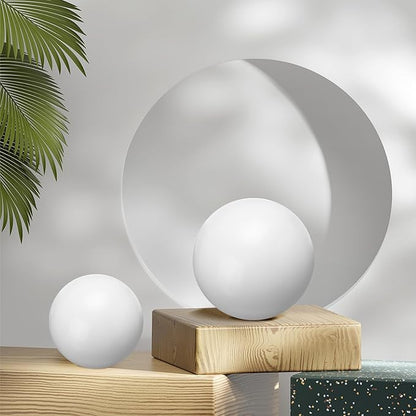 uxcell 2 Pcs Gazing Globe Decor Ball 3.5 Inch 90mm Reflective Garden Sphere Hollow Ball, Seamless Stainless Steel Gazing Ball, Smooth Mirror Globe for Garden Home Decor, Bright White