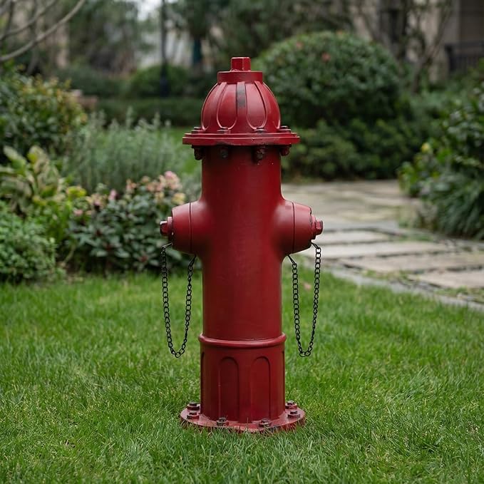 Fire Hydrant for Dogs to Pee On, Dog Fire Hydrant Pee Post Outdoor Statue for Yard Lawn Decor, Fake Fire Hydrant for Porch Garden Decorative, 13.5" H × 5.9" L × 5.1" W (Modern)