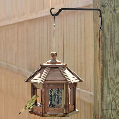 AILIN YELOKIE 12inch Plant Hanger, Sturdy Hanging Plant Hangers Outdoor, Bird Feeder Hanger for Bird Feeders, Planters, Lanterns, Wind Chimes Indoor Outdoor, Upgrade Black