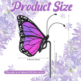 Geelin 1 Pc Stained Glass Butterfly Suncatcher Flower Pot Decoration Metal Plant Pot Hangers Colorful Garden Yard Suncatcher Decor for Spring Home Indoor Outdoor Decor(Purple)