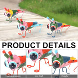 Metal Yard Art Garden Decor, Cute Locust Lawn Ornament Backyard Decorations Animal Hanging Flower Pot and Vase Hugger, 3D Garden Sculptures & Statues, Gifts for Grandma Mom - Set of 3