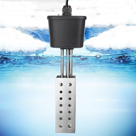 Saillong Pond Heater, Floating Deicer Heater for Outdoor Ponds, Koi Fish Warmer with Temperature Control and Power Indicator(250W, for Ponds up to 100 gal)