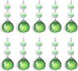 Pack of 10 Green Crystal Ball Prism 30mm Suncatcher Chandelier Prisms Part Decor Rainbow Maker