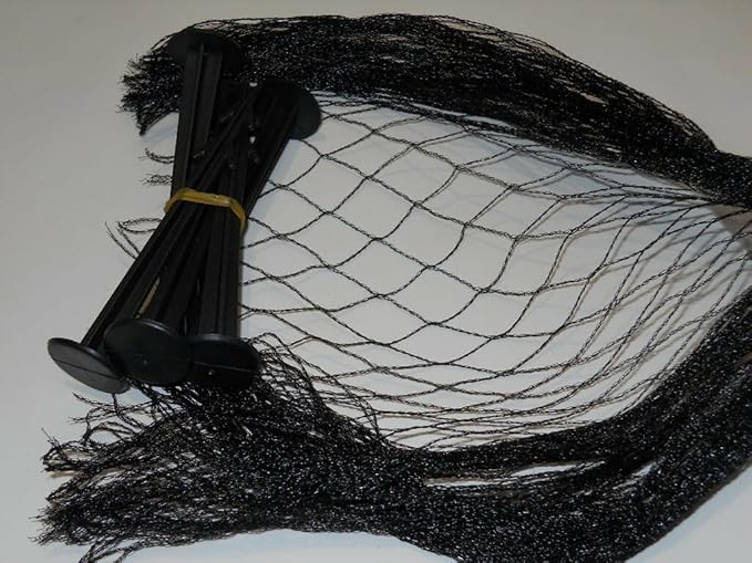 Medium Water Garden Koi Fish Pond Heron Defense Kit, Includes Heron Decoy and Pond Cover Netting, Protects Koi Fish from Blue Heron Birds, Cats & Predators – Reusable & Stakes Included