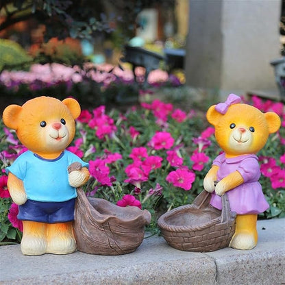 Garden Ornaments Outdoor Sculpture Garden Ornament Resin Miniature Simulation Animal Cute Garden Courtyard Outdoor Decoration Garden Ornaments