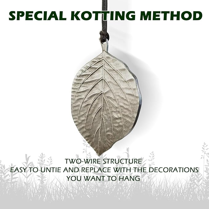 Wind Chimes for Outside,29" Lucky Leaf Memorial Wind Chimes Create a Zen Atmosphere for Oudoor,Garden Patio Yard Decor,Lucky Gift for Women/Mother/Father/Christmas/Unisex(Silver)
