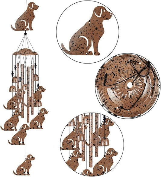 37" Dogs Wind Chimes for Garden,Home,Balcony,Yard,Outdoor Decor, Sympathy Wind Chimes, Dog Chimes, Dog Ornament, Wind Catcher, Blessing Wind Bell, for Mom,Grandma,Family,Women,Friend
