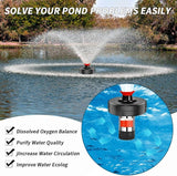 Pond Fountain Aerator, 1HP 110V 15000 GPH Stainless Steel Floating Pump w/100ft Cord – Aerator for Ponds, Lakes, Water Gardens